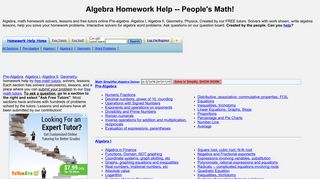 algebra.com screenshot