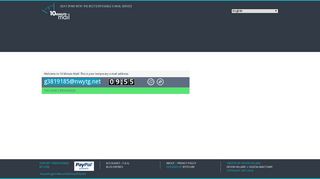 10minutemail.com screenshot
