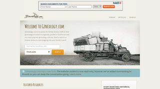 genealogy.com screenshot