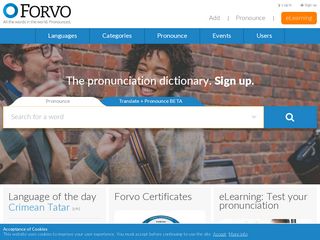 forvo.com screenshot