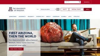arizona.edu screenshot