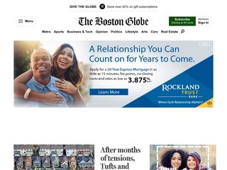 bostonglobe.com screenshot