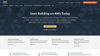 aws.amazon.com screenshot
