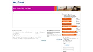 myservices.relianceada.com screenshot
