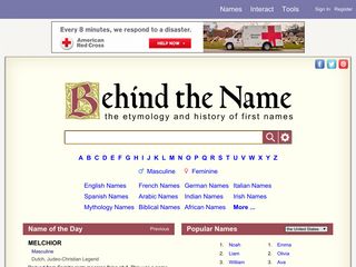 behindthename.com screenshot