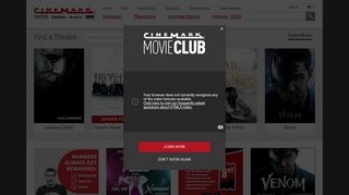 cinemark.com screenshot