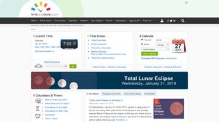 timeanddate.com screenshot