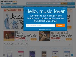 sheetmusicplus.com screenshot