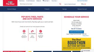 pepboys.com screenshot