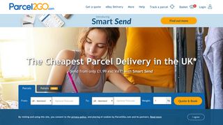 parcel2go.com screenshot