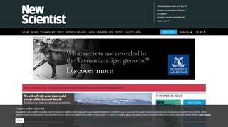 newscientist.com screenshot