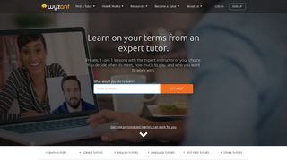 wyzant.com screenshot