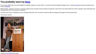 mattcutts.com screenshot