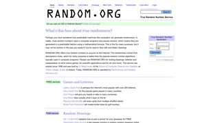 random.org screenshot