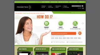 prometric.com screenshot