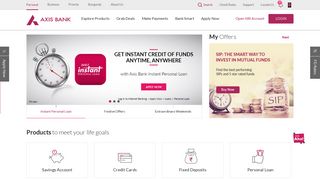 axisbank.com screenshot