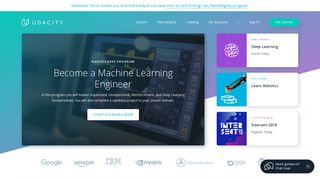 udacity.com screenshot