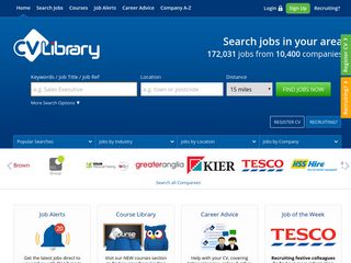 cv-library.co.uk screenshot