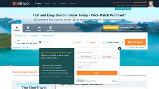 onetravel.com screenshot