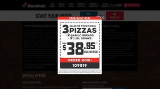dominos.com.au screenshot