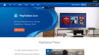sonyentertainmentnetwork.com screenshot