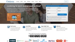 clixsense.com screenshot