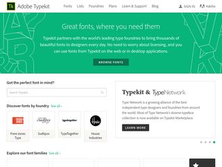 typekit.com screenshot