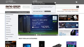 microcenter.com screenshot