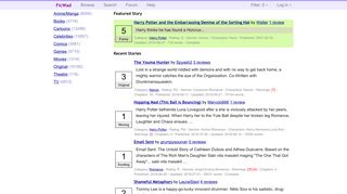 ficwad.com screenshot