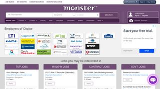 monsterindia.com screenshot