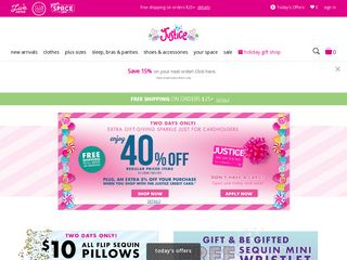 shopjustice.com screenshot