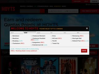 hoyts.com.au screenshot
