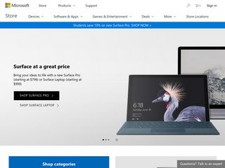 microsoftstore.com screenshot