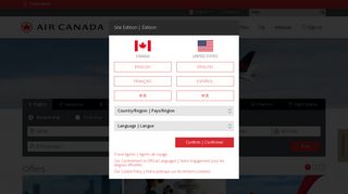 aircanada.com screenshot