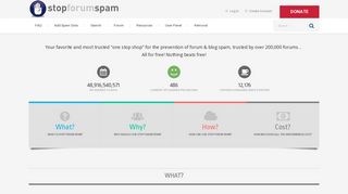stopforumspam.com screenshot