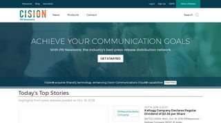 prnewswire.com screenshot