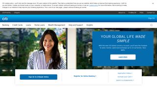 citibank.com.au screenshot