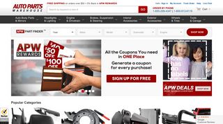 autopartswarehouse.com screenshot