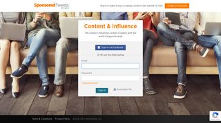 sponsoredtweets.com screenshot