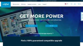 crucial.com screenshot