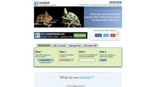 zamzar.com screenshot