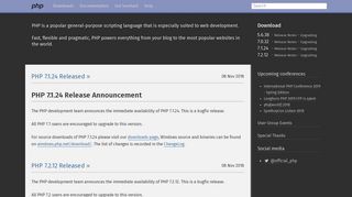 php.net screenshot