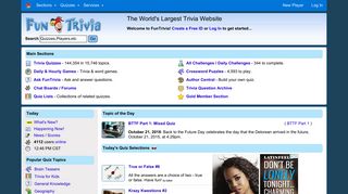 funtrivia.com screenshot