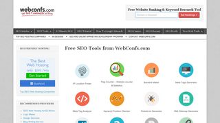 webconfs.com screenshot