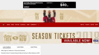 49ers.com screenshot