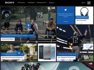 sony.com screenshot