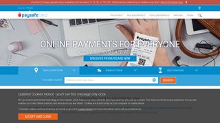 paysafecard.com screenshot
