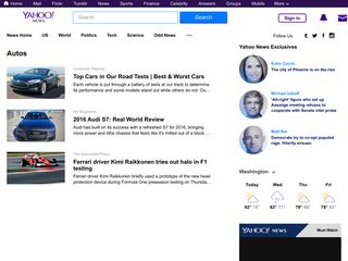 autos.yahoo.com screenshot