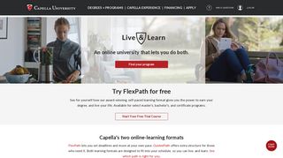 capella.edu screenshot