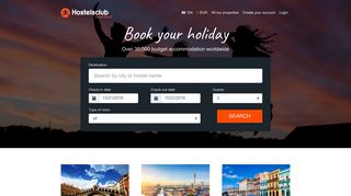 hostelsclub.com screenshot
